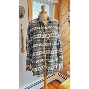 Vintage Men’s Windsor Fall  Double Brushed Flannel 100% Cotton Button Up